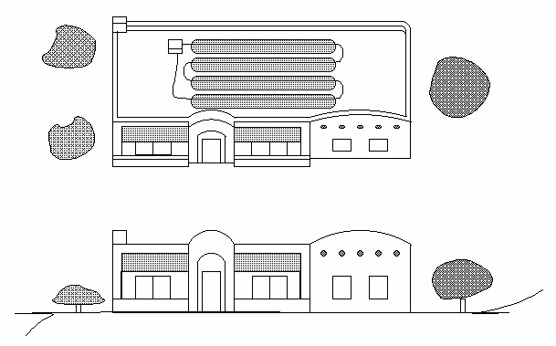 views of house with STC mounted on roof